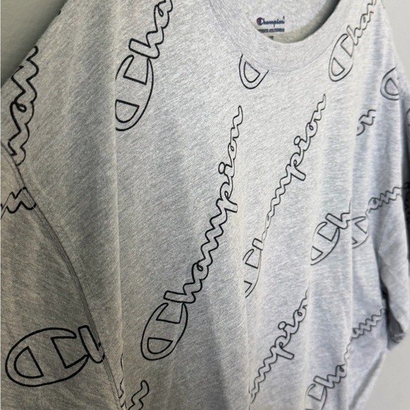 Champion All-Over Print Gray Men's Tee - Picture 2 of 4